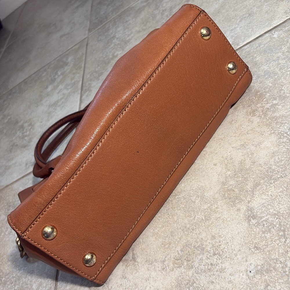 Michael Kors Tan Leather Satchel with Gold Hardware - Picture 5 of 14